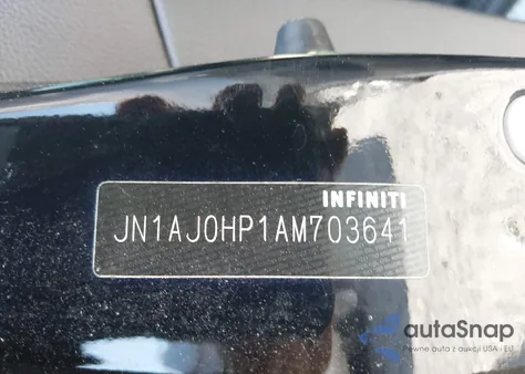 2010 Infiniti Ex35 Journey z USA, uszkodzony, nr VIN JN1AJ0HP1AM703641